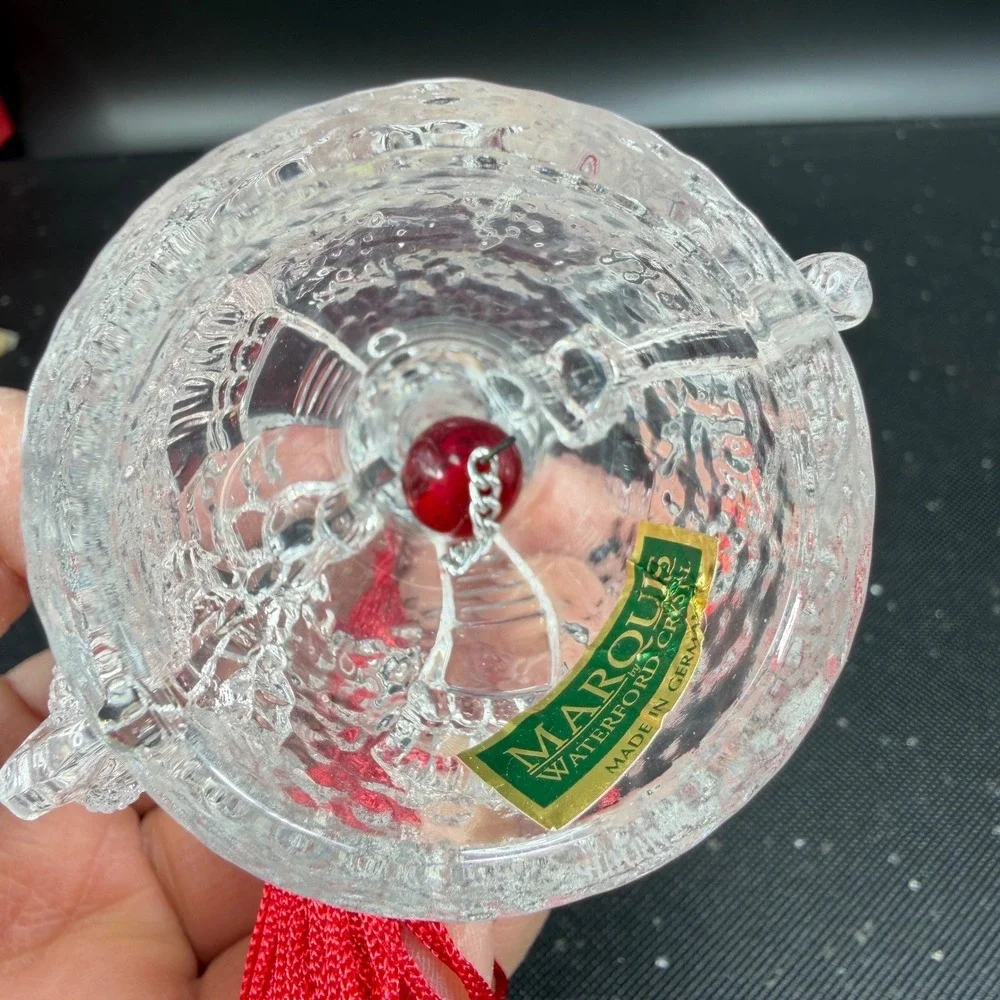 Marquis by Waterford Crystal Snowman Bell Ornament 1st‎ Issue Germany Boxed